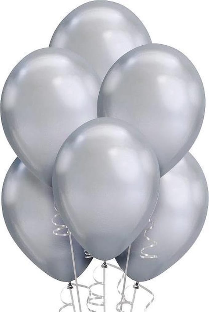 Chroom Ballonnen Zilver (10st)