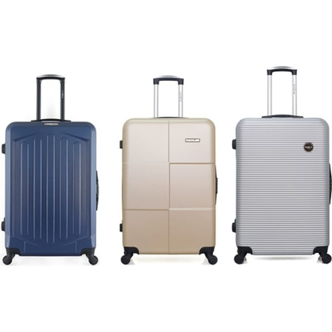 Lichtgewicht grote BLUESTAR hardcase koffer (95L): Cite / Zilver