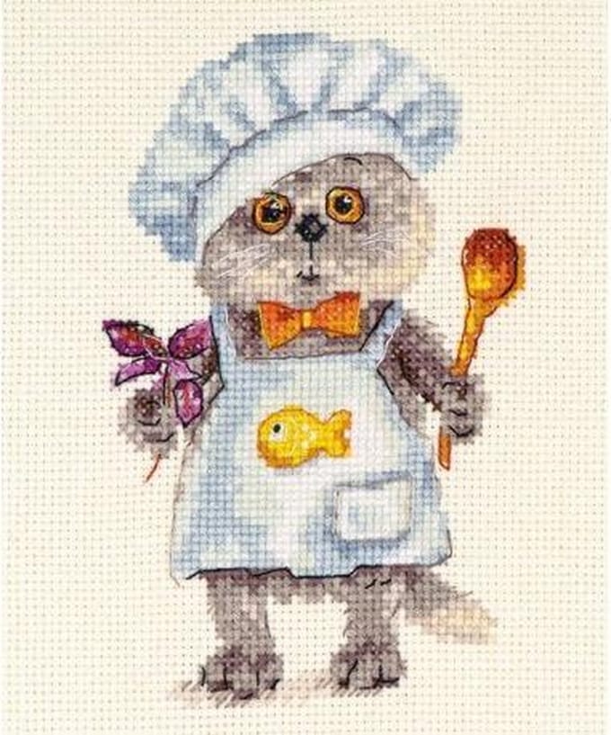 Borduurpakket Kat Chef - Alisa