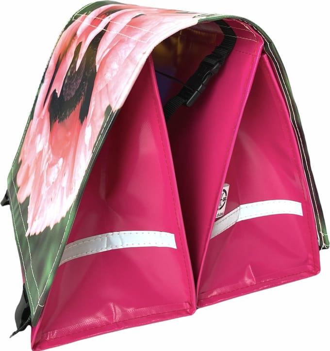 Du Baj large LUXE - Dubbele Fietstas - 45 l - Photo Fleurs