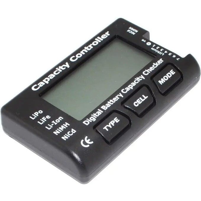 7 Digitaal Batterijspanningstester Checker LiPo LiFe Li-ion Nicd NiMH Batterijspanningstester Capaciteitscontrole Controller Test Black gray