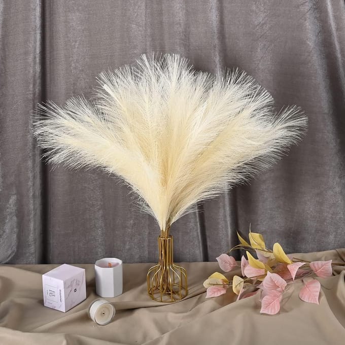 Gedroogd Pampasgras Set (30 Stuks) - Natuurlijke Boho Woondecoratie