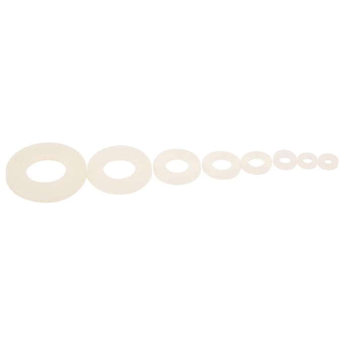 500 stuks/doos Nylon Ringen Set M2 M2.5 M3 M4 M5 M6 M8 M10 Hardware Bevestigingsmiddelen AccessoiresWit