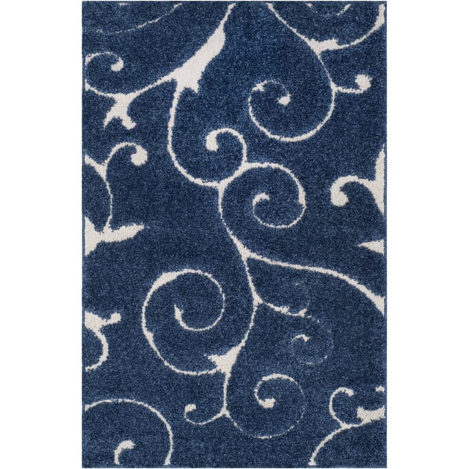 Vloerkleed Hafsa donkerblauw | Safavieh