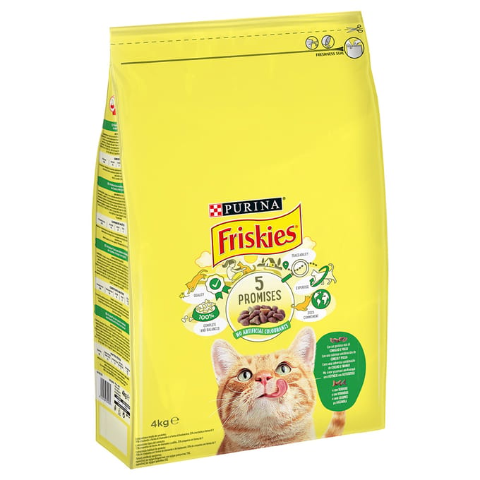 2x4kg Konijn, Kip & Groenten Friskies Kattenvoer