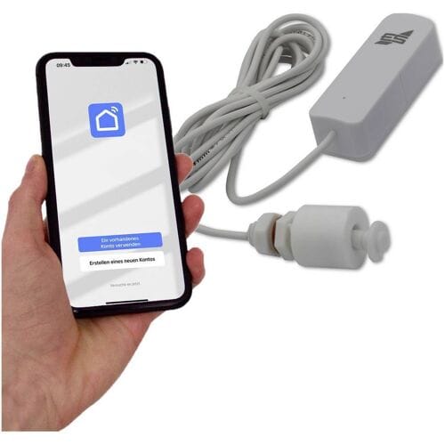 Schabus 200150 WWD 150 Wireless Float switch Watermelder Met app-besturing, Met vlotterschakelaar werkt op batterijen