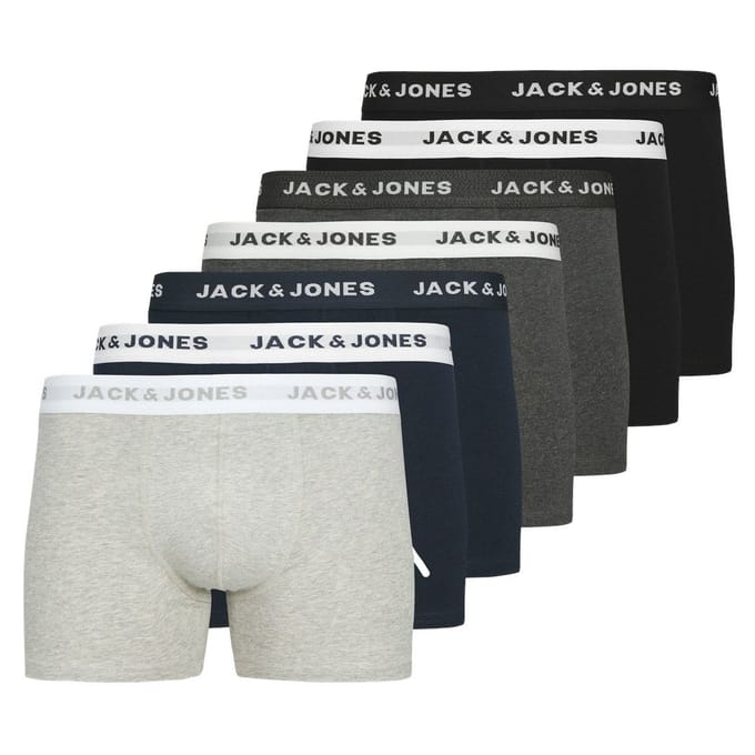 Jack & Jones Heren boxershorts effen trunks jacbasic 7-pack