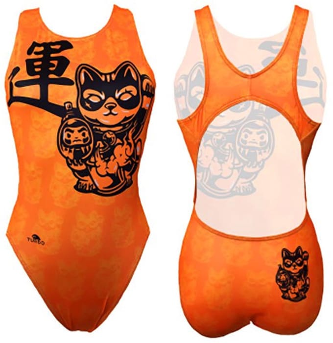 Turbo Wave Lucky Cat Zwemkleding Oranje S Vrouw