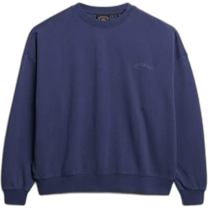 Superdry Essential Logo Gd Relax Crew Sweatshirt Blauw S Vrouw