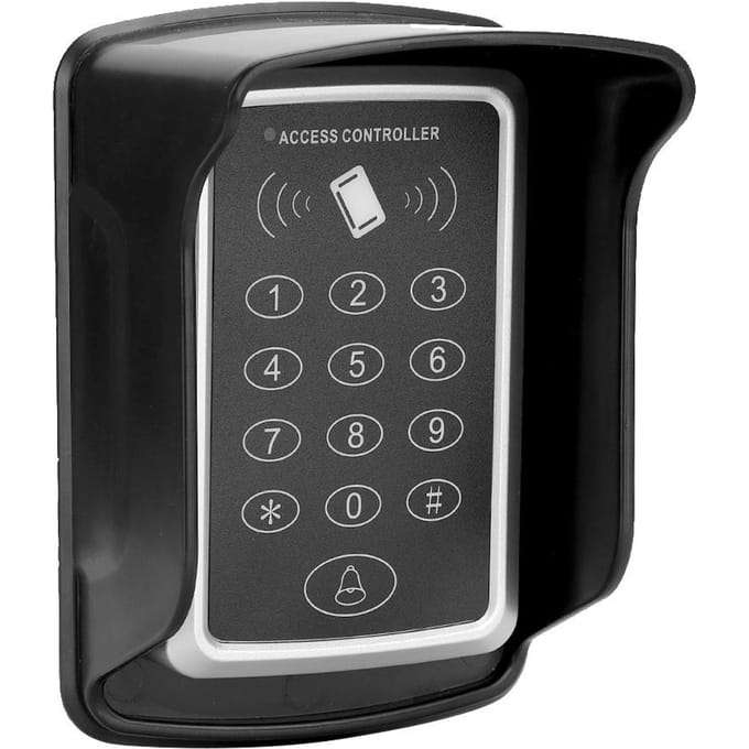 Système de contrôle d'accès par carte RFID étanche pour l'extérieur avec 10 étiquettes clés black