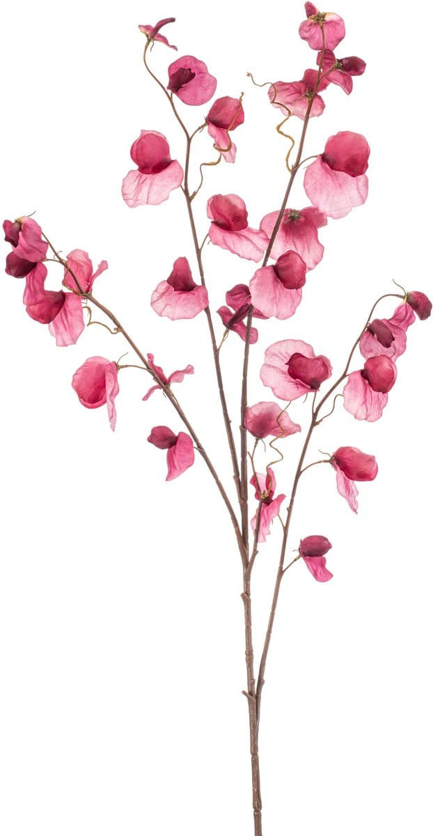 Emerald - Kunstbloem Pronkerwt 110cm fuchsia - Kunstplant voor binnen
