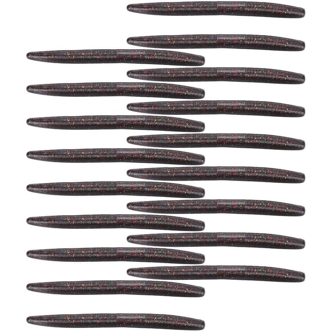 3 Sets Kunstmatige Simulatie Zacht Siliconen Regenworm Vorm Aas Visserij Accessoire 6# black
