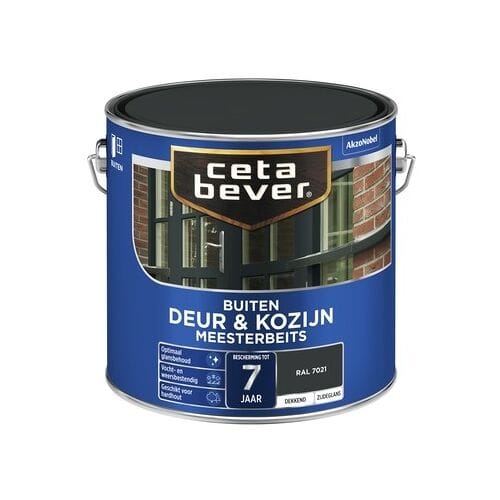 Cetabever - Meesterbeits Deur & Kozijn Dekkend - Ral 7021 - 750 Ml