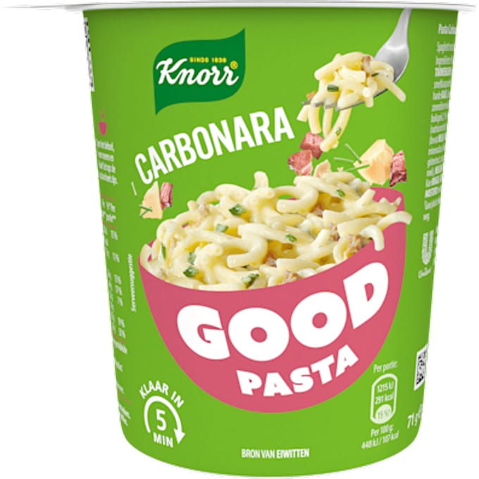 Good Pasta Knorr spaghetti carbonara cup
