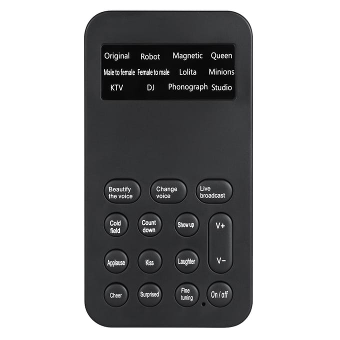 Mini Voice Changer Geluidseffecten Machine Audiokaart Geluidswisselaar Plug & Play 8 geluidseffecten voor zwart