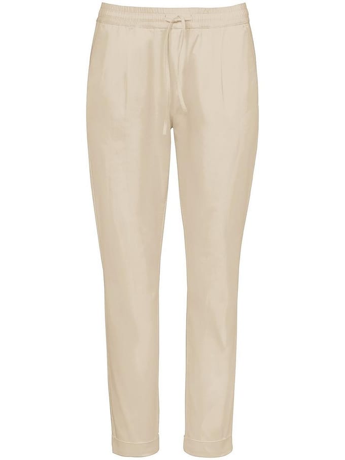 Enkellange comfortbroek pasvorm Cornelia Van Peter Hahn beige