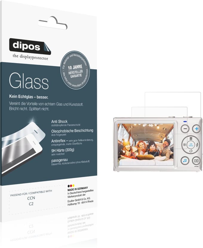dipos – 2x Matte Pantserfolie geschikt voor CCN C2 | 9H Screenprotector