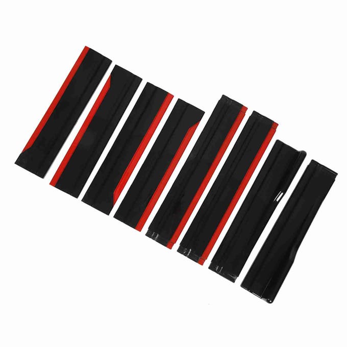 8 Stuks Rode Auto Side Skirt Glanzend Zwart Side Lip Splitters Verlenging Vleugelpaneel Body Kit Vervanging red