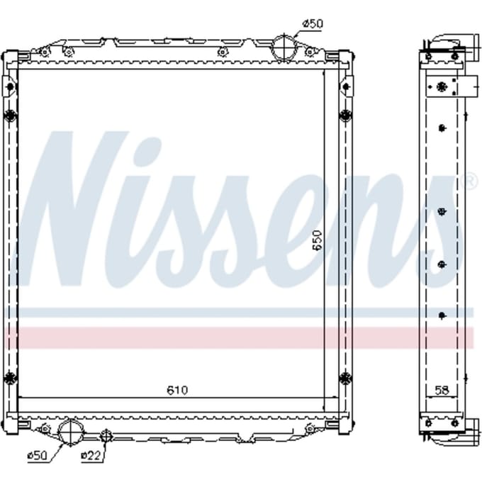 Radiator, motorkoeling NISSENS 62876A