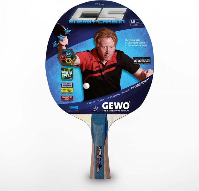Gewo Tafeltennis Bat CS Energy Carbon