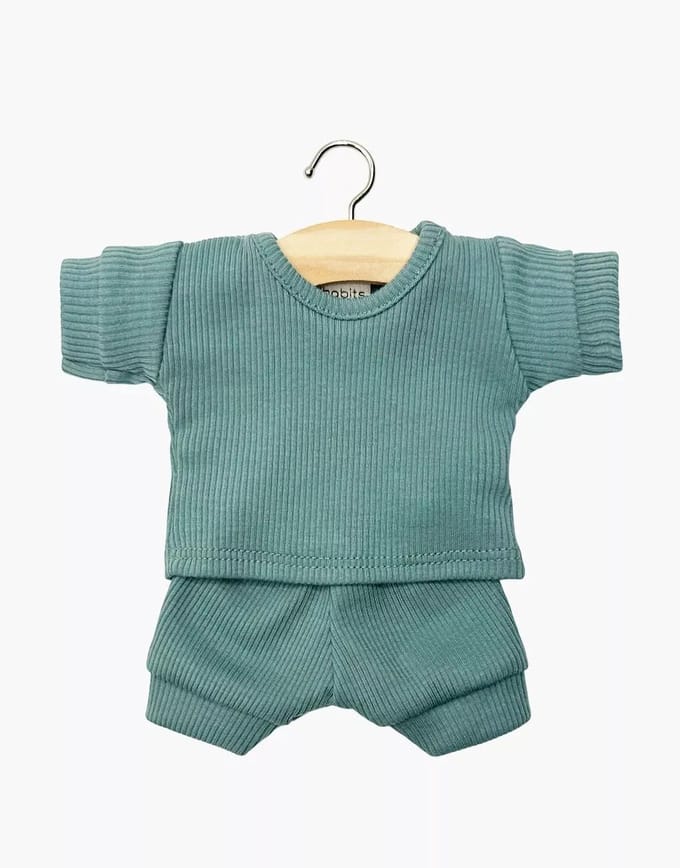 Minikane Poppenkleding Pyjama Morgan Blauw 28 cm