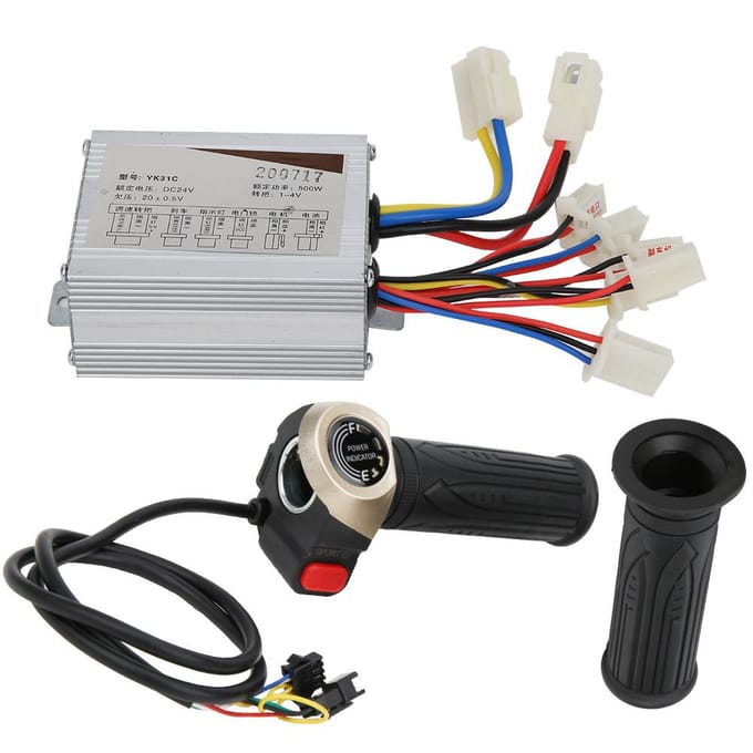 24V 500W Borstelcontroller met LCD-display Elektrische Hoeveelheid Gashandvat Universele Kit gray
