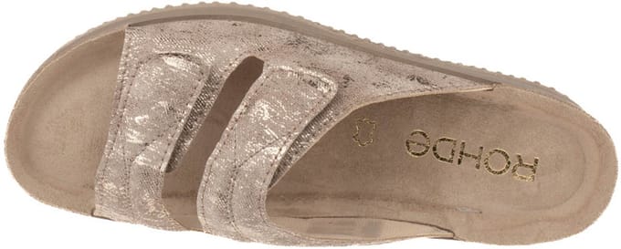 Rohde Leren Beige Dames Slippers - Beige - 43