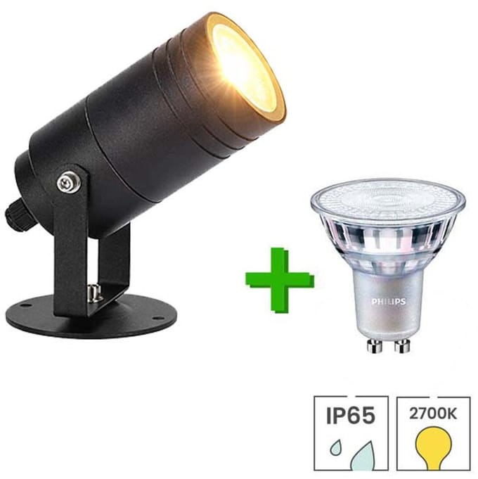 Lybardo - Buitenlamp - Wandlamp - LED GU10 Philips - Warmwit licht