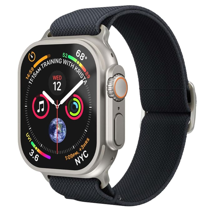 Vonmählen Classic Nylon Loop bandje voor de Apple Watch | 44/45/46/49 mm - Navy