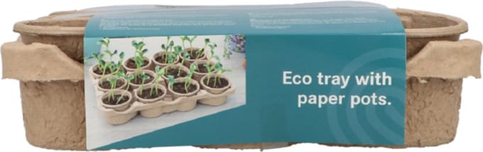 SOGO Eco Kweektray incl 12 paperpots 9 cm