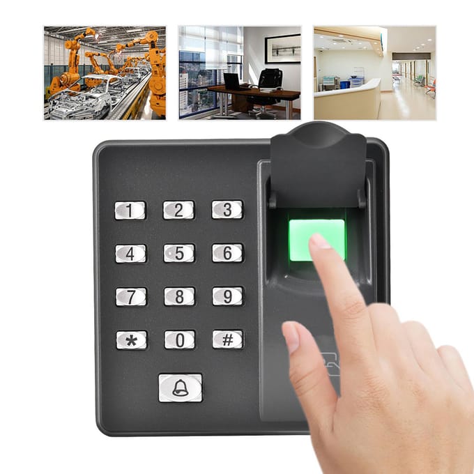 RFID Lezer Biometrie Waterdicht Vingerafdruk Deur Toegangscontrole Smartcard (ID) blue