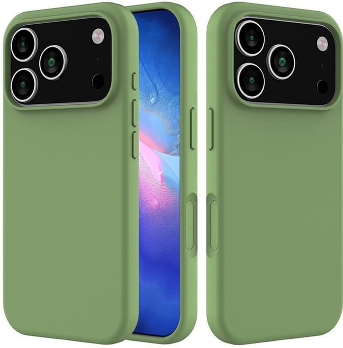 Shockproof Backcover - Liquid Silicone Soft Hoesje - Geschikt voor: iPhone 17 Pro - Groen