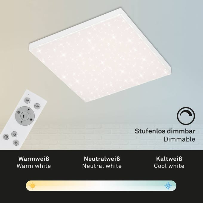 Briloner LED sterrenhemel Frameless CCT, 45x45cm