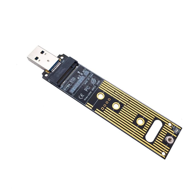 M.2 draagbare NVME SSD naar USB 3.1 Type-A-adapters Geen driver nodig Plug and Play zwart