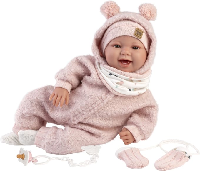 Llorens soft body Babypop Tala Sonrisas zonder geluid 44 cm