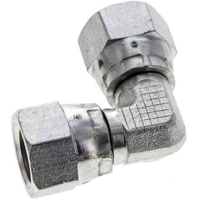 90Graden JIC Hoekfitting UNF 1/2''-20 Staal 275Bar (3863,75Psi)