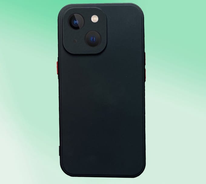 Apple iphone 13 MINI Hoesje Back Cover met camera bescherming Zwart 1x Gratis Glass Screenprotector