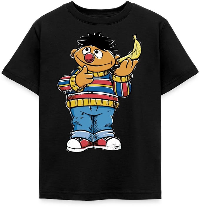 Sesamstraat Ernie Banana Telefoon T-Shirt Kinderen
