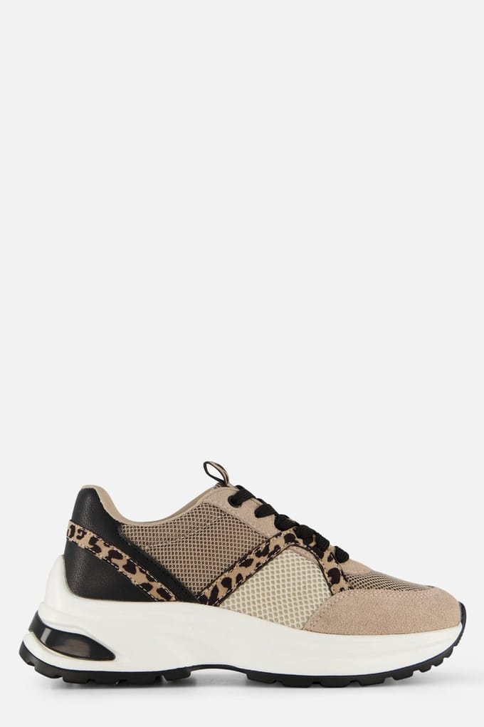 Cellini Leopard Sneakers beige Textiel - Maat 39