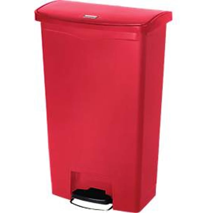 Pedaalemmer Slim Jim®, kunststof, volume 68 liter, rood