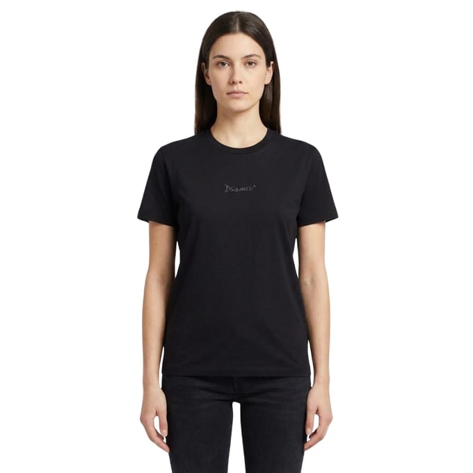 Dsquared2 Klein Signature Logo Zwart T-shirt