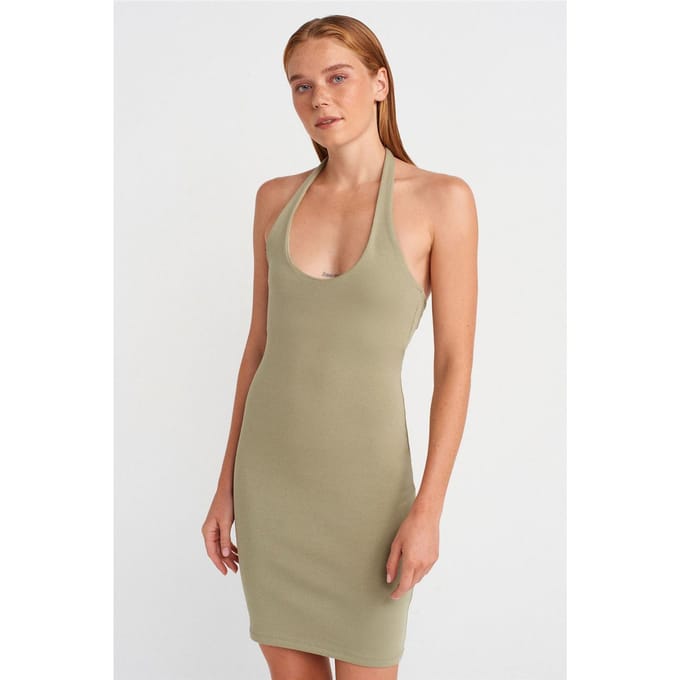 Geribbelde Bodycon Mini-jurk