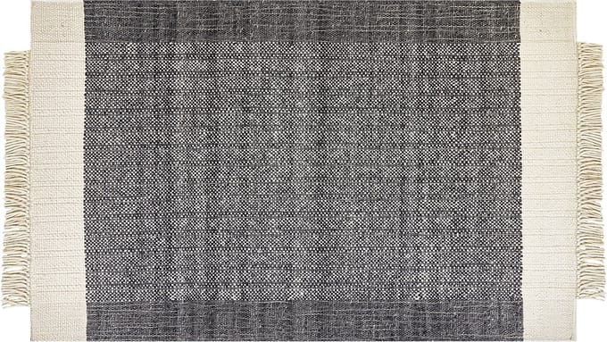 ATLANTI - Modern vloerkleed - Gebroken wit - 140 x 200 cm - Wol