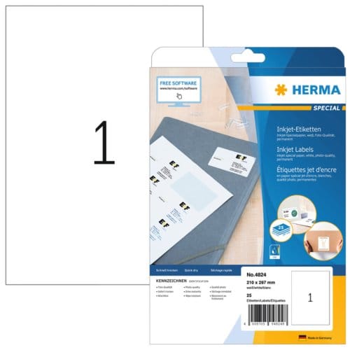 HERMA 4824 Wit Zelfklevend printerlabel printeretiket
