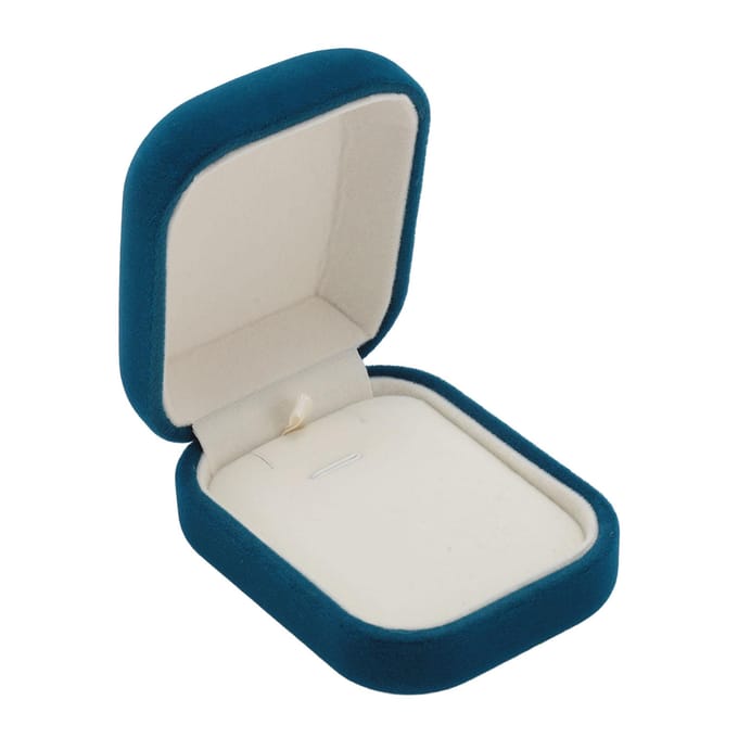 Coffret à bijoux en velours, doublure douce, luxueux et tendance, idéal pour une demande en mariage. Earring box bleu