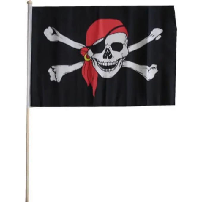 Vlag op stok Icare Distribution Pirate 90x60 cm (x12)