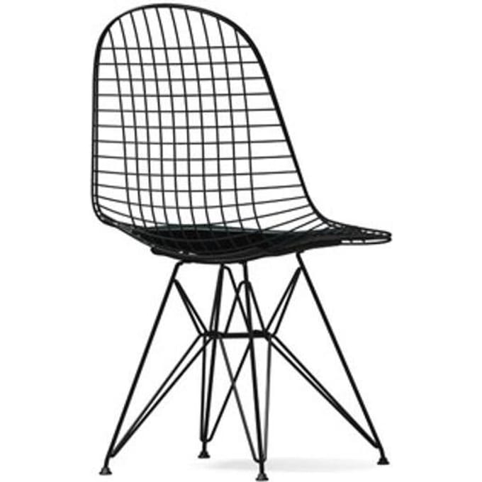Vitra - Wire Chair DKR-5 - zwart - Leder - nero
