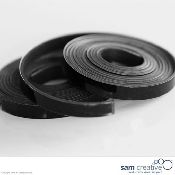 Sam Creative Magneetband 5mm - Whiteboard - Zwart - 2 rollen
