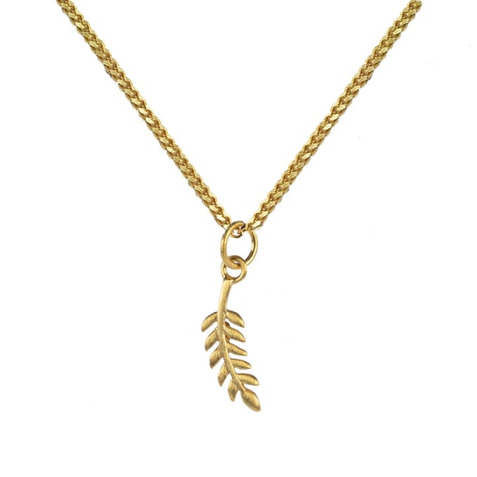 Lauren Sterk Amsterdam ketting blaadje - verguld - extra coating