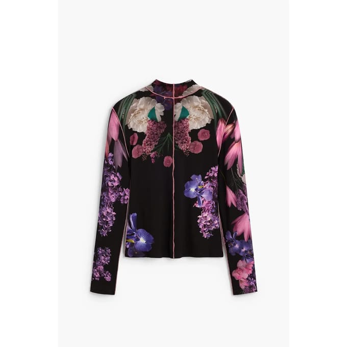 T-shirt met lange mouwen bloemenprint dames Desigual